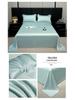 Solid Color Ice Silk Bed Sheet Set - Summer Cooling, Double/Single, Three-Piece, 2025 Edition