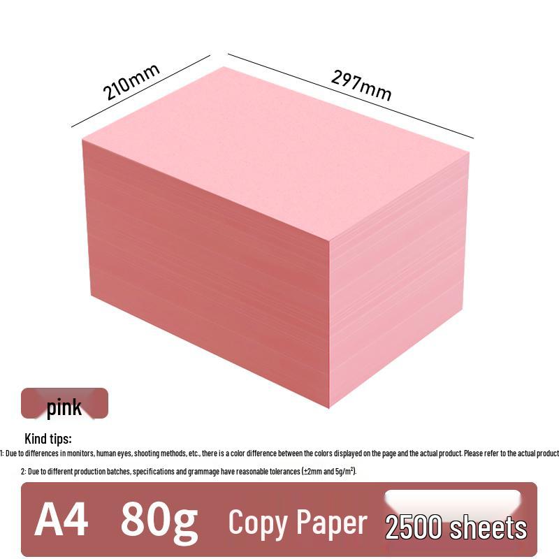 Pink Colored Paper: A4 & A5 Printing, 80g Copy, 70g Craft, A3 Printing, Table Cards