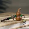 Key Charms Sandalwood Gourd Keychain Chinese Style Phone Charm  Car Key Accessories