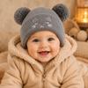 Hip Hop Baby Winter Hats Double Pom-Pom Warm Bonnet Fashion Kids Knitted Caps  Outdoor