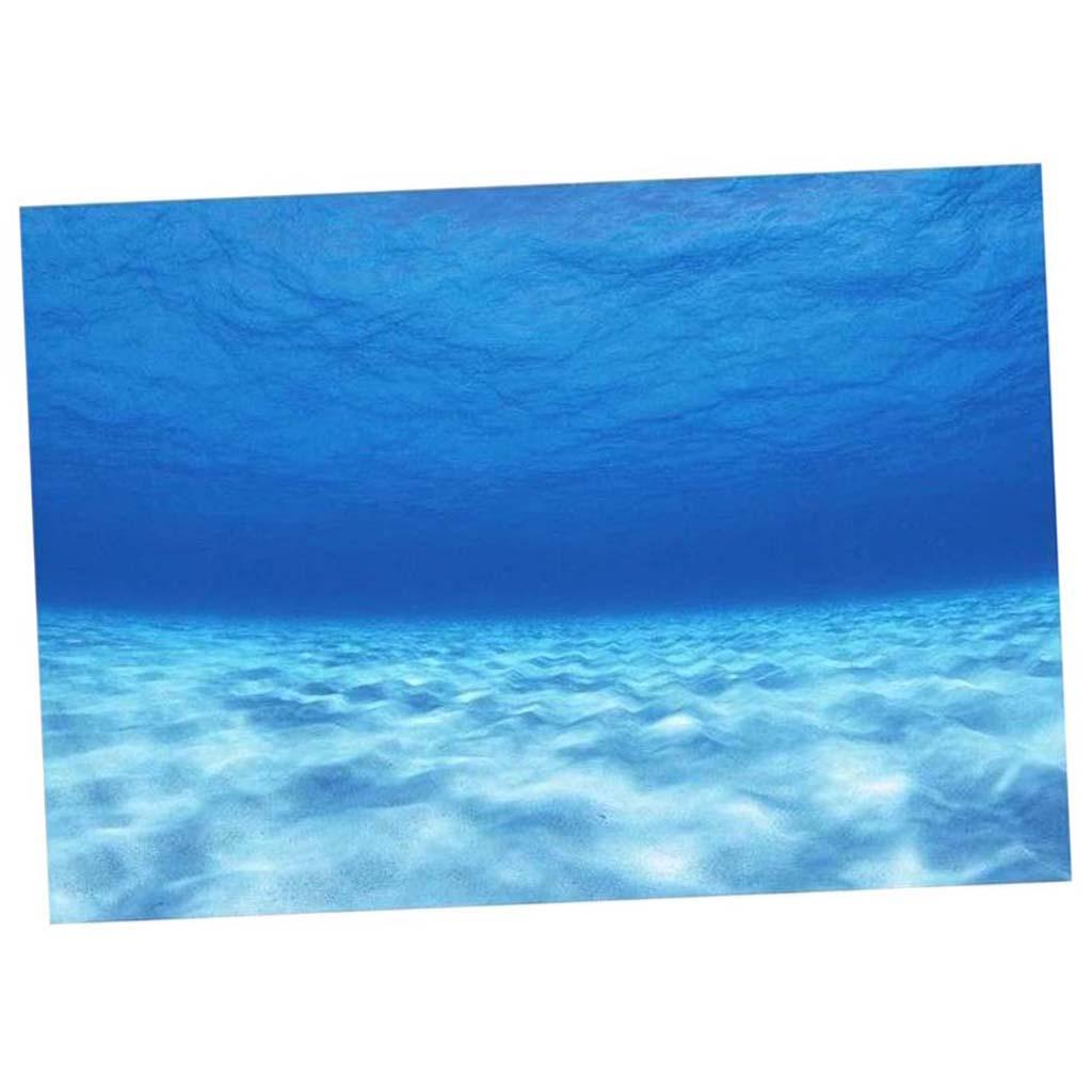 Fish Tank Adhesive Poster Lifelike Aquarium Backdrop PVC Decoration Picture for Smart Fish Tank Wall 61x30cm