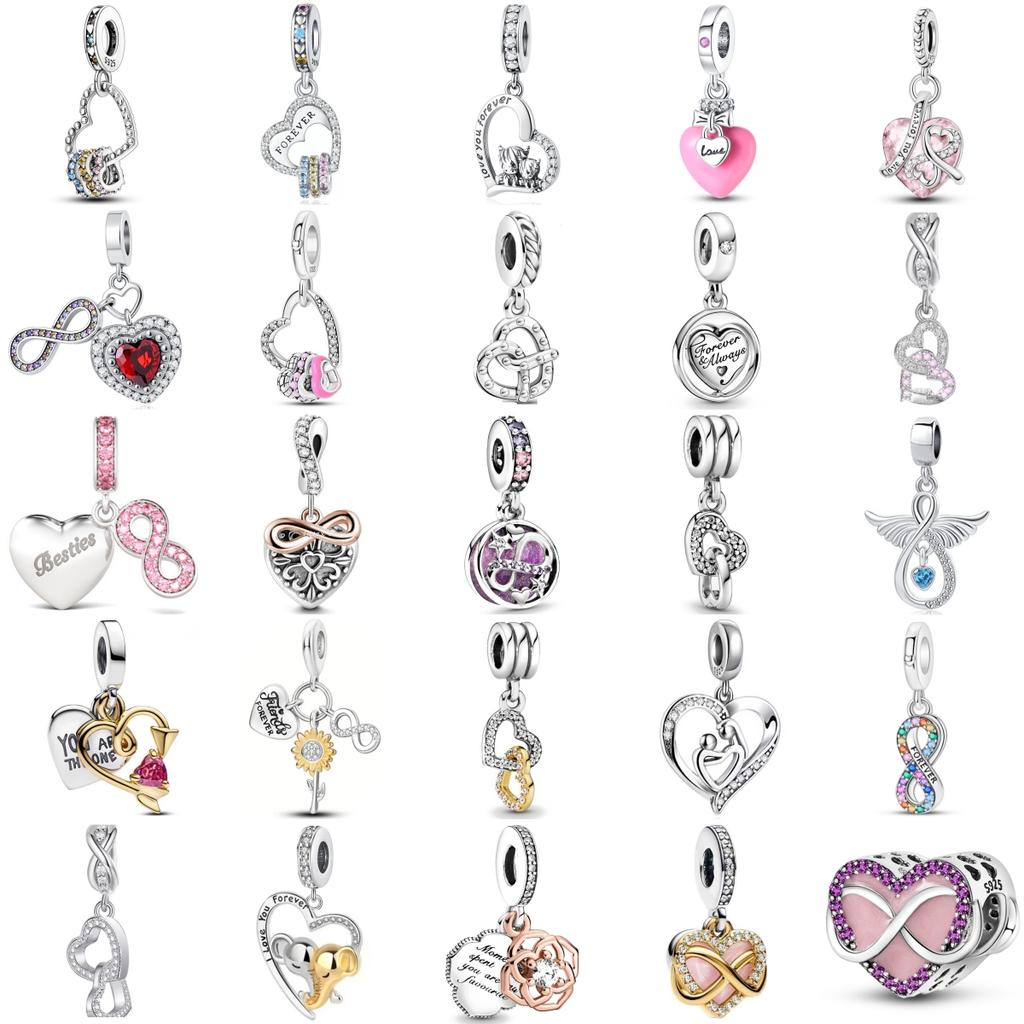 New Trinkets 925 Pure Silver Pink 8 Wings Sunflower Pendant Beads fit Original Charms Bracelet DIY Women Jewelry
