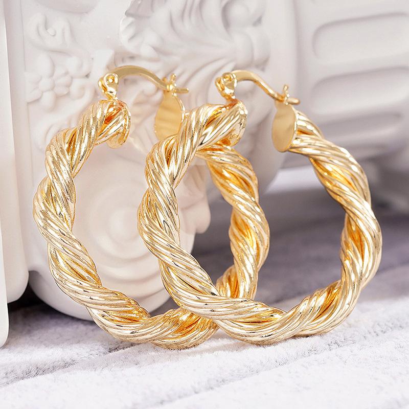 1 Paar, Modisch, Twist-Webdesign, Modische personalisierte Ohrringe