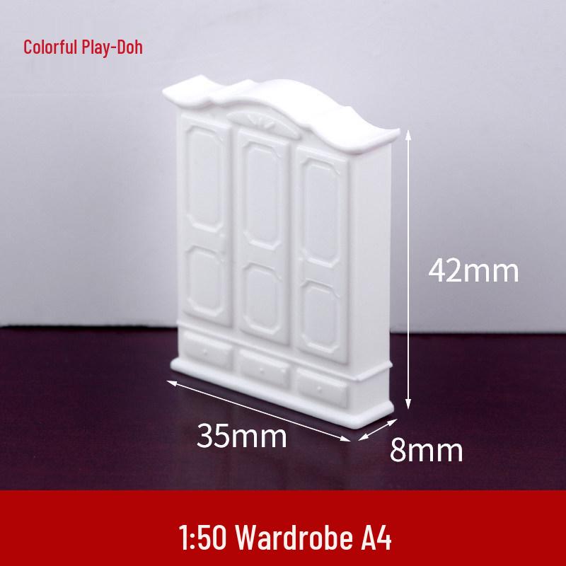 1:50 Scale White ABS Furniture Set for Architectural Model Interior Layout