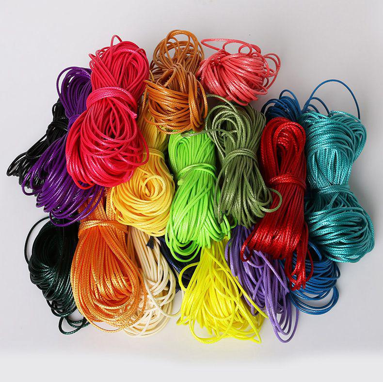 Korean Waxed Rope for DIY Jewelry - 1-2mm Colorful Necklace & Bracelet Cord