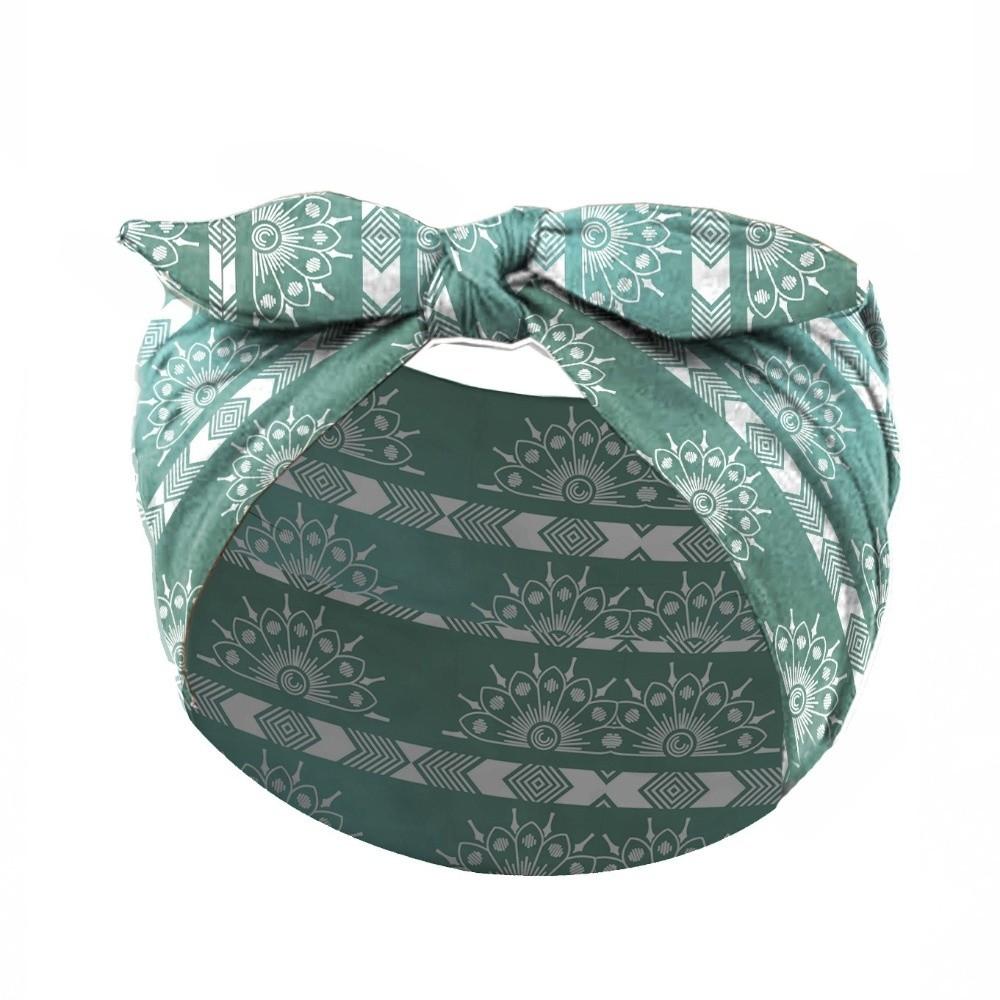 Wide Boho Print Headband Elastic Turban Headwear Casual Bohemian Hair Bands for Yoga Biker