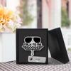 Retractable Talk To Me Goose Badge Reel with Alligator Clip, Funny Silver Glitter Sunglasses Badge Holder Gifts