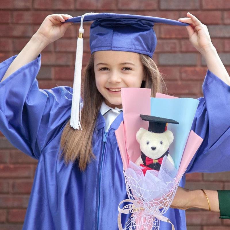 Graduation Flower Bouquets Realistic Flower Bouquets Artificial Bouquets with Bear for Kid Student Teache Graduation