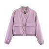 Womens Oversized Casual Jacket With Large Pockets Streetwear Style Lightweight Layering Outerwear In Multiple Solid Colors