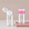 Portable Empty Plastic Nail Polish Remover Alcohol Liquid Containers Press Pumping Dispenser