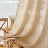 Cortina transparente de tule clássico e elegante, 1 peça, estilo NAPEARL, 10% blackout, versátil, jacquard, para cozinha, sala de estar, quarto, varanda, janela, decoração de casa