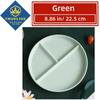 5/3/1pcs Reusable Round Dinner Plate Divided Dish In 3 Diet Dinner Plate Lightweight Wheat Straw Plates Weight Control Bowl