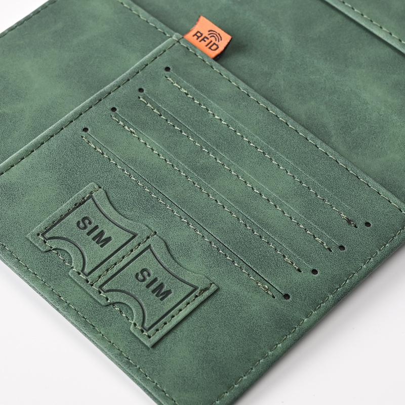 PU Leather Travel Passport Cover for Men & Women, Protective Wallet with Credit Card Holder & Ticket Pocket