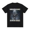 2026 HuUnisex By Chance Alpha By Choice Wolf Funny Meme T Shirts Unisexs Casual Cotton Vintage Short Sleeve  Tshirts Streetwear