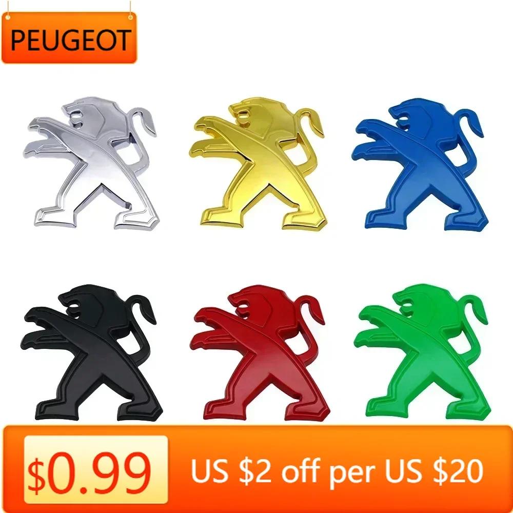 Bilklistremerke 2025 Varmt For Peugeot 308 307 207 407 408 206 406 507 508 2008 5008 3008 107 7.1x8.1cm Metalllegering Bil Bakluke Emblem