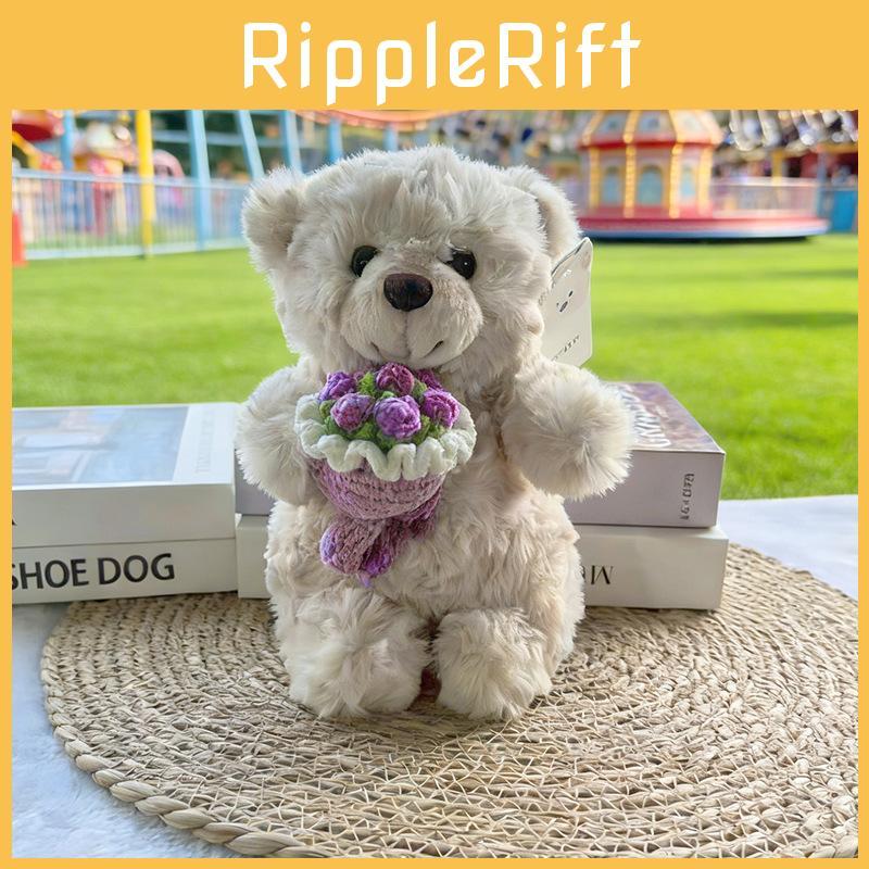 Peluche Orsacchiotto con Decorazioni Floreali per Regalo di San Valentino e da Collezione