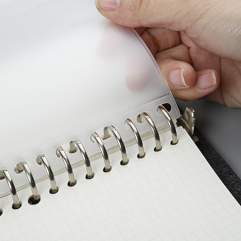 A5A6A7B5A4 Book 6 Hole Loose-Leaf Notebook Zipper Bag Bill Handbook Pvc Storage Bag Clip Chain Pencil Bag