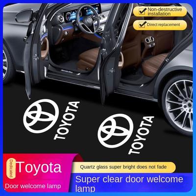2026 New For Toyota Car Door LED HD Welcome Courtesy Shadow Projector Lamp Logo Light For Toyota Avalon Mirai VVT-I 4WD Corolla