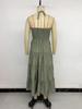 2026 Casual Holiday Halter Solid Color Multi-Layer Cake Dress