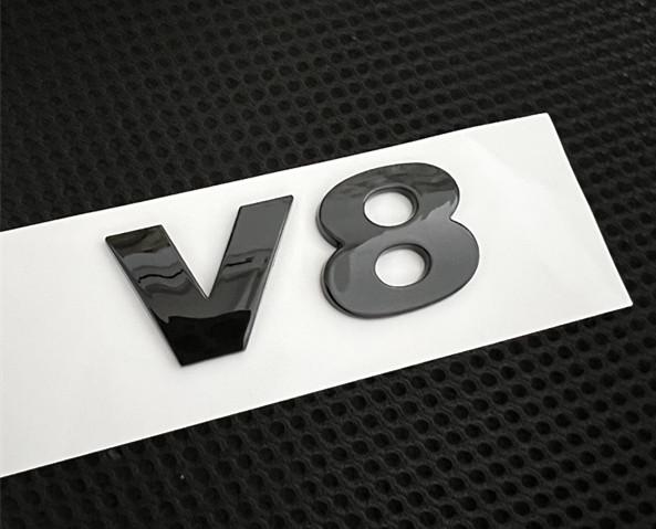 

1pcs 3D ABS high quality V6 V8 TDI TSI car Letter Rear trunk Decals Emblem badge sticker Decal styling