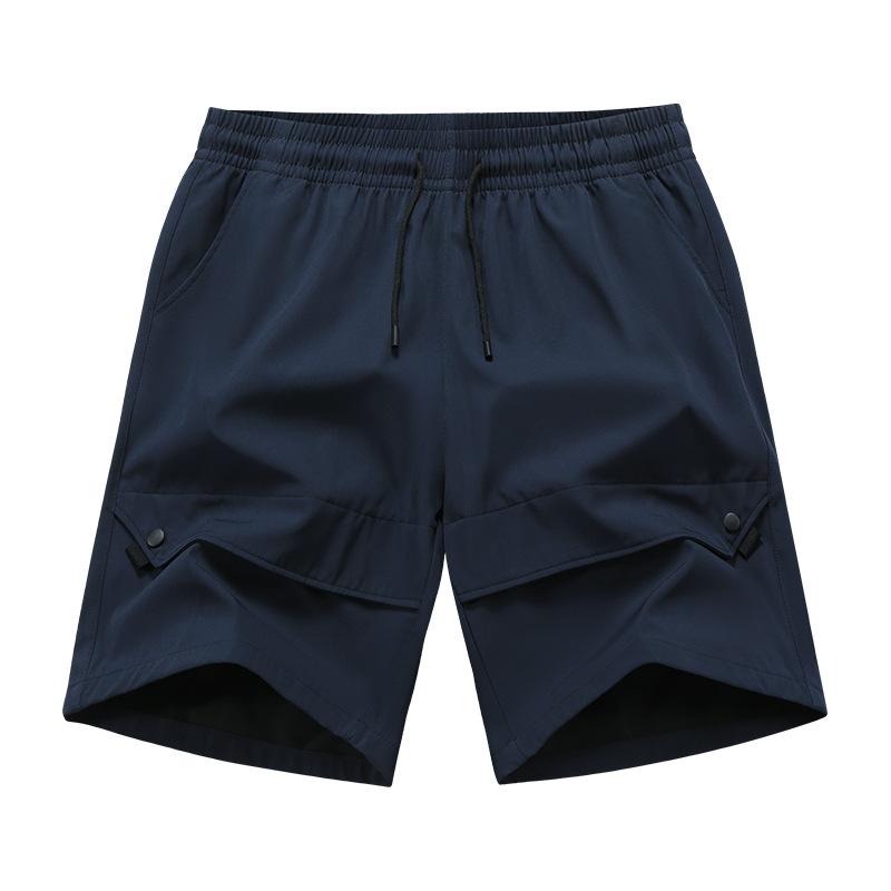 

Рабочие шорты мужские летние свободные брюки большого размера Ice Silk Five Quarter Pants в мужском стиле L/50-60KG темно-синий