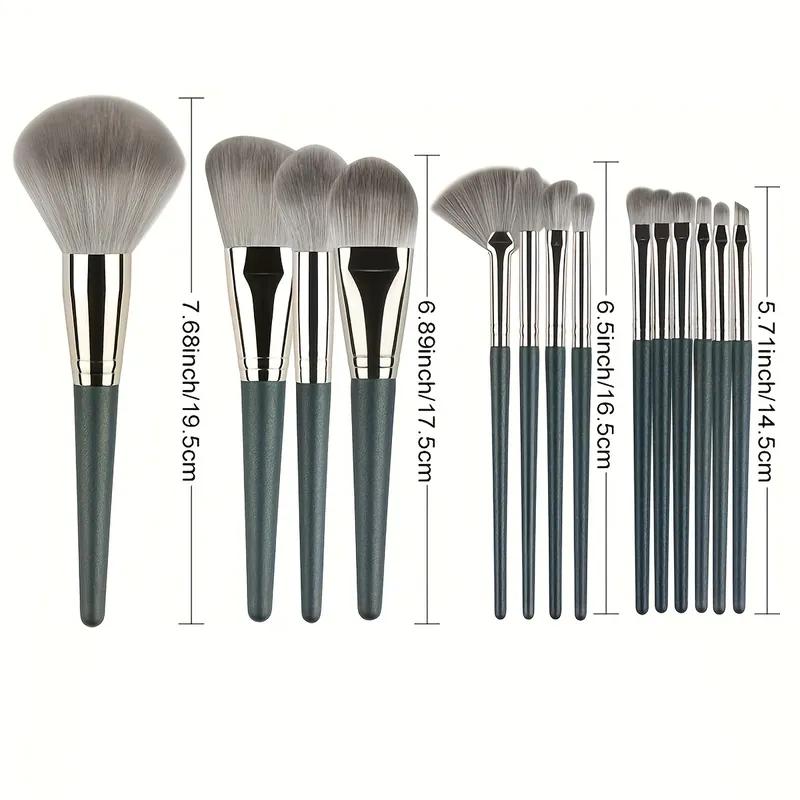 14PCS Makeup Brush Set Professional Soft Bristles Cosmetic Brushes Kit Eye Shadow Blush Foundation