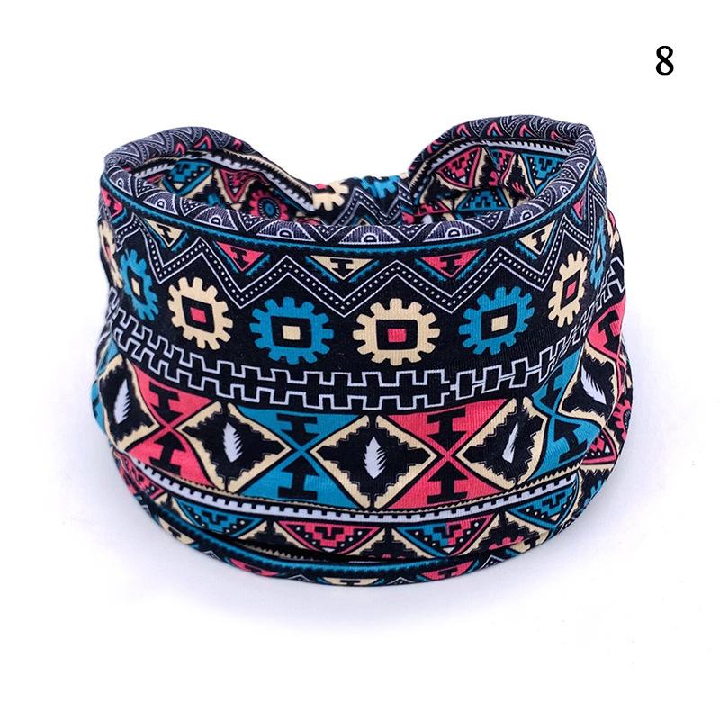 Damen Haarband Stirnband Bohemian Sport Yoga Bandage Elastisch Mädchen Breites Stirnband Print Breites Kopfband Kopfschmuck Haarband Damen