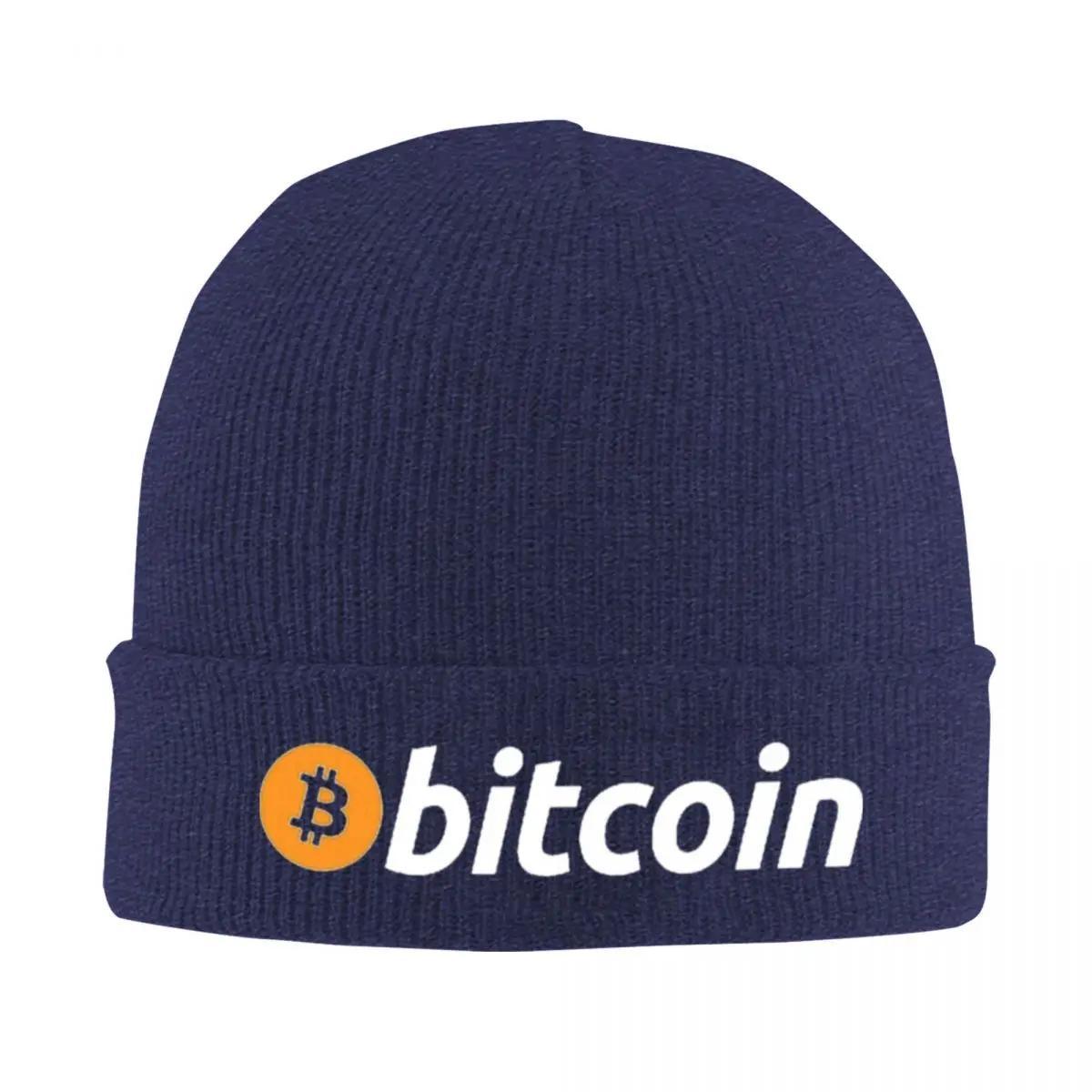 

Simple Bitcoin Logo Hats Autumn Winter Beanie New Cap Men Women Acrylic Knitted Caps