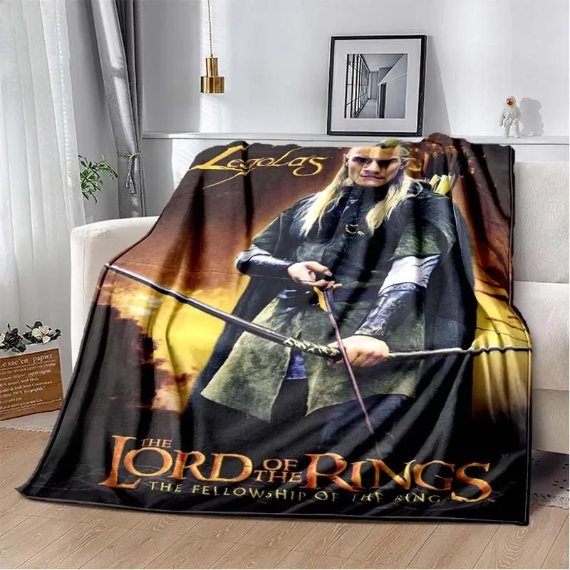 

2025 New Fashionable L-Lord of the Rings Printed Blanket Hotel Office Comfortable Warm Sofa Bed Soft Blanket Gift Picnic Blanket 130x150CM