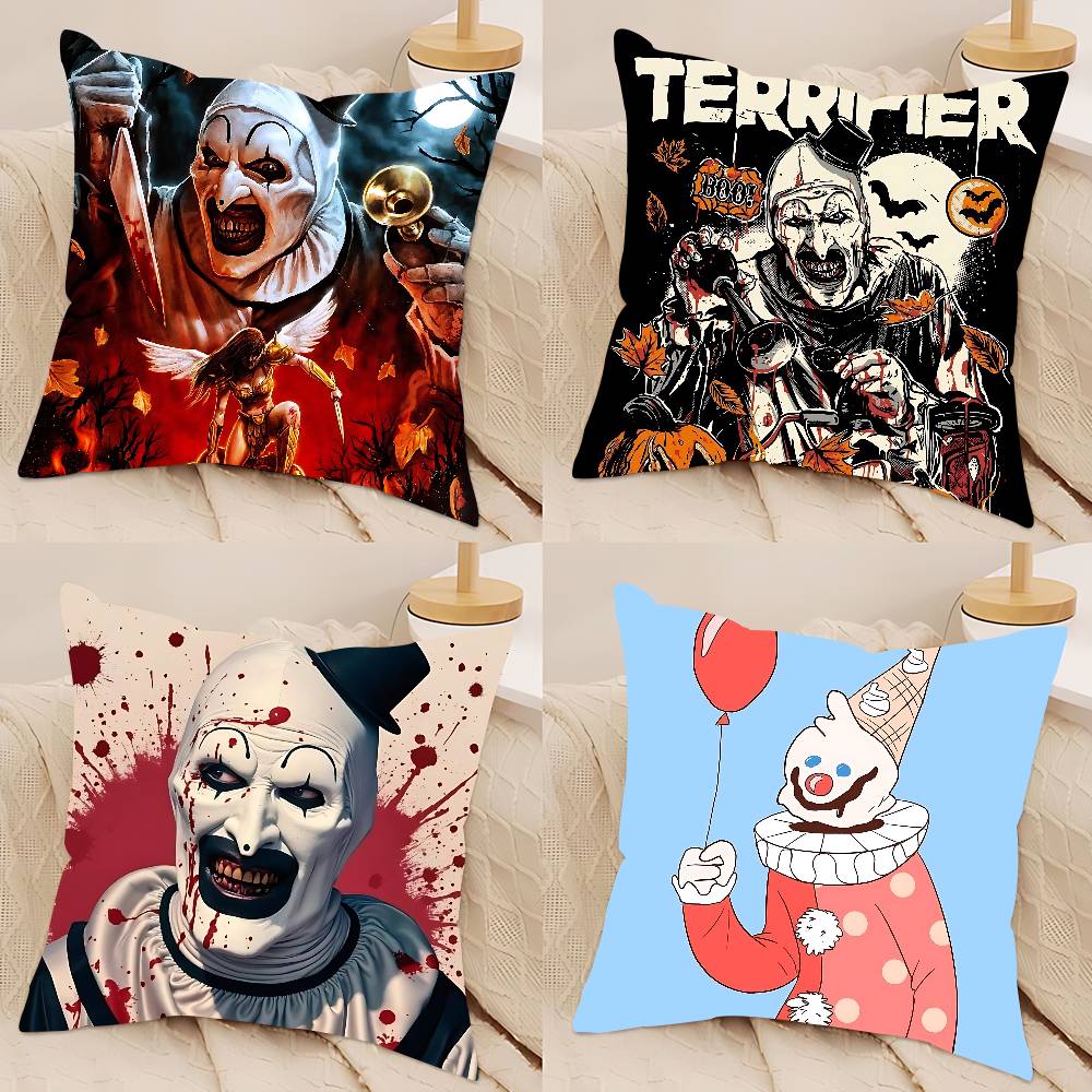 Terrifier Films Clown Pillow Case Removable Washable Cushion Cover – All-Season Soft Linen