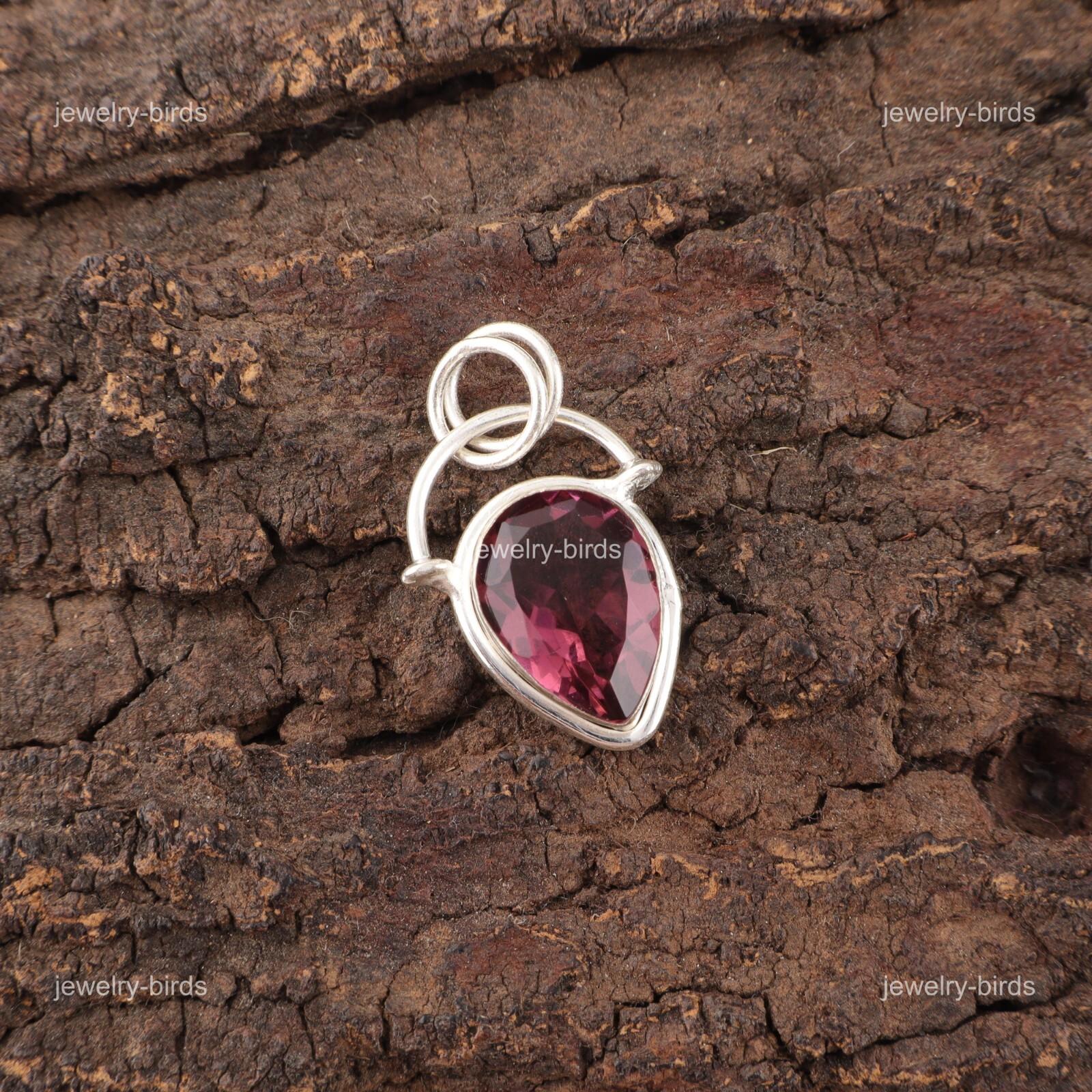 

Груша Родолит Драгоценный камень 925 Серебро Ручная работа Этнический Помолвочный Новый Подвеска Ювелирное изделие PP-56-9