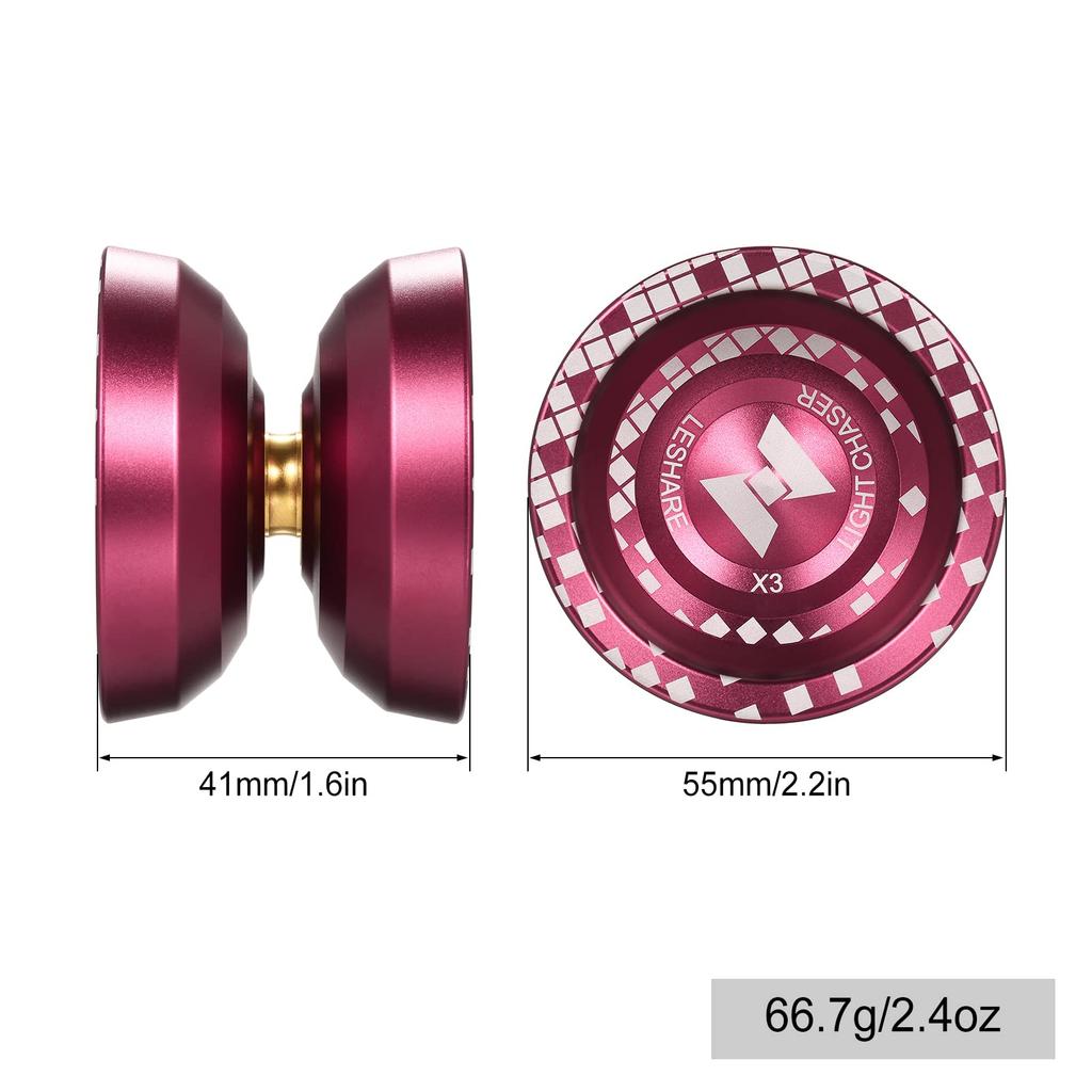 Daconovo Professional Yo-Yo Ball Aluminum Alloy Reactive Yo-Yo Ball with Non-Reactive Bearings for Professionals and Beginners