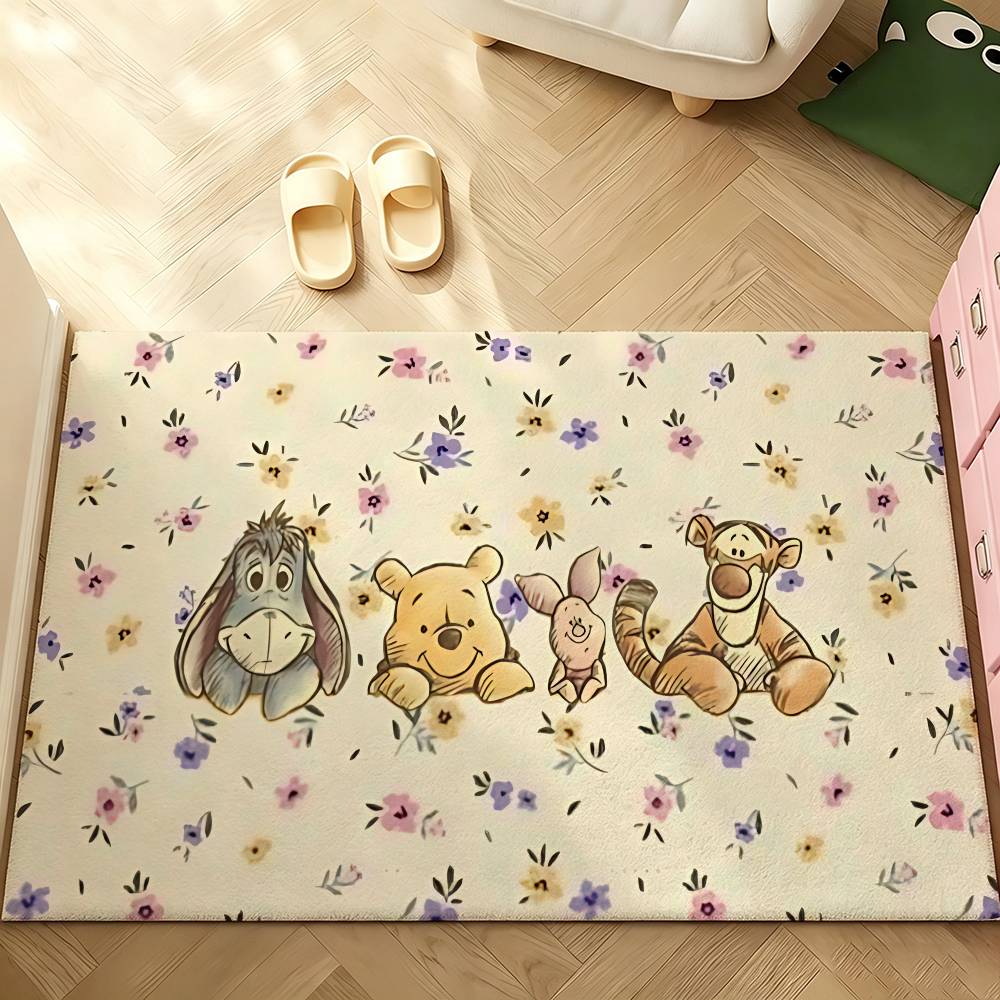 Cute W-Winnie The P-Pooh-S Kawaii Carpet Bathroom Anti-slip Mat Door Mat Home Decoration Mat Entrance Door Mat Scratch-resistant