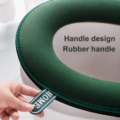 Toilet Seat Cushion Skin-affinity Decorative Washable Excellent Nordic Style Embroidery Winter Zipper Closestool Mat for Hotel