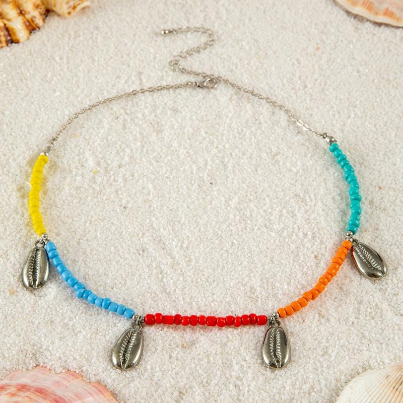 Bohemian shell rice bead shell jewelry necklace beach wind love pendant necklace necklace necklace jewelry women