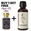 Chamomile Essential Oil 10ml for Aromatherapy & Home Fragrance Get 1 Free 6 Ml Attar – Aqua AQ, Dubai Oud, Aura, White Oud