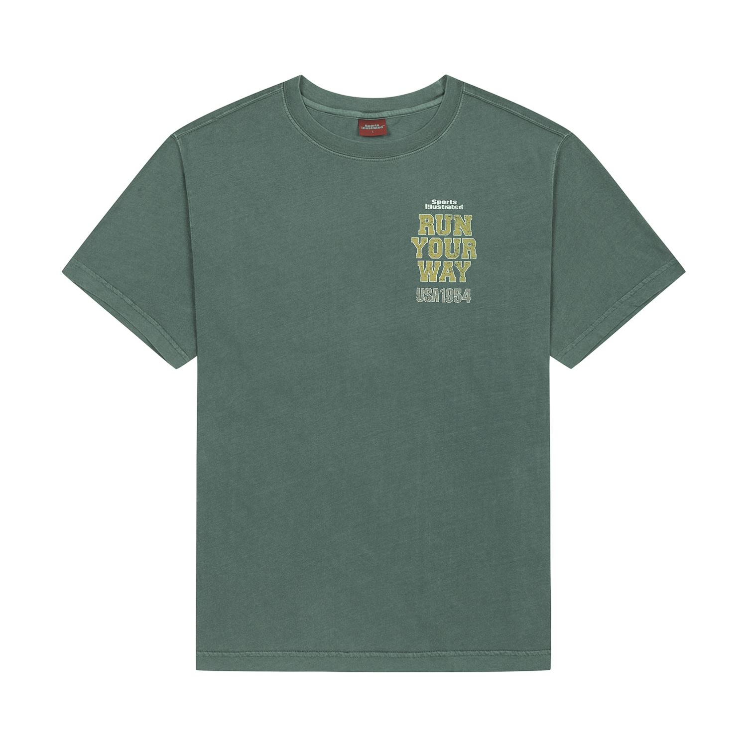 Sports Illustrated Multi-Sports Graphic Round T-Shirt (Dark Green) Xl