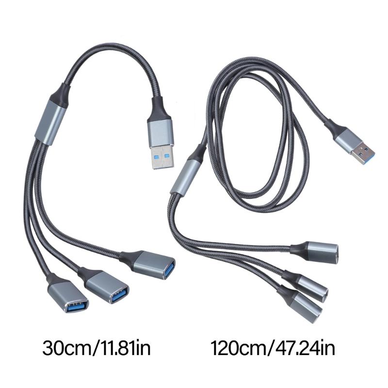Cavo Sdoppiatore USB USB2.0 Maschio a 3 Porte Femmina Cavo Estensore Multiplo per Porta USB per Trasferimento Dati Ricarica di Alimentazione