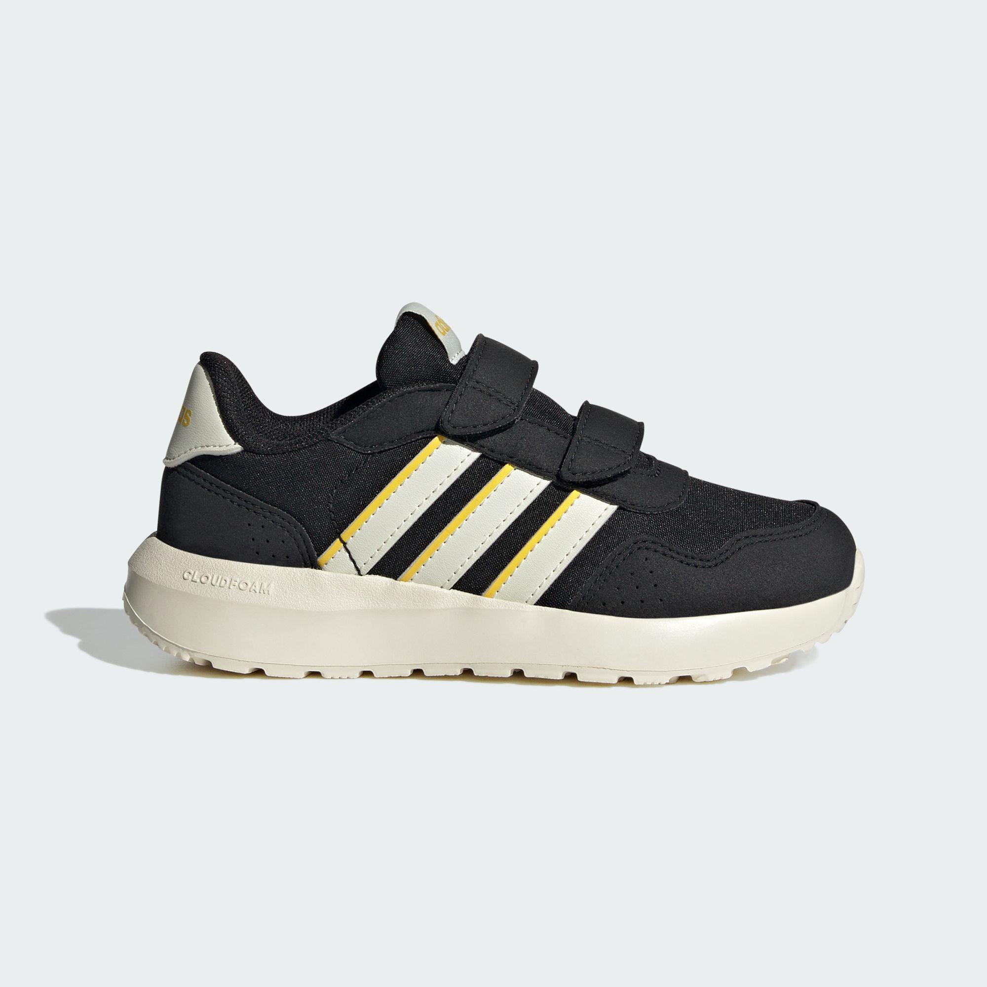 

adidas Run 60s Core Black Off White Utility Yellow (PS) 31.5