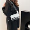 Women's bag new trendy high-end fashion spring retro versatile shoulder messenger bag piano small square bag