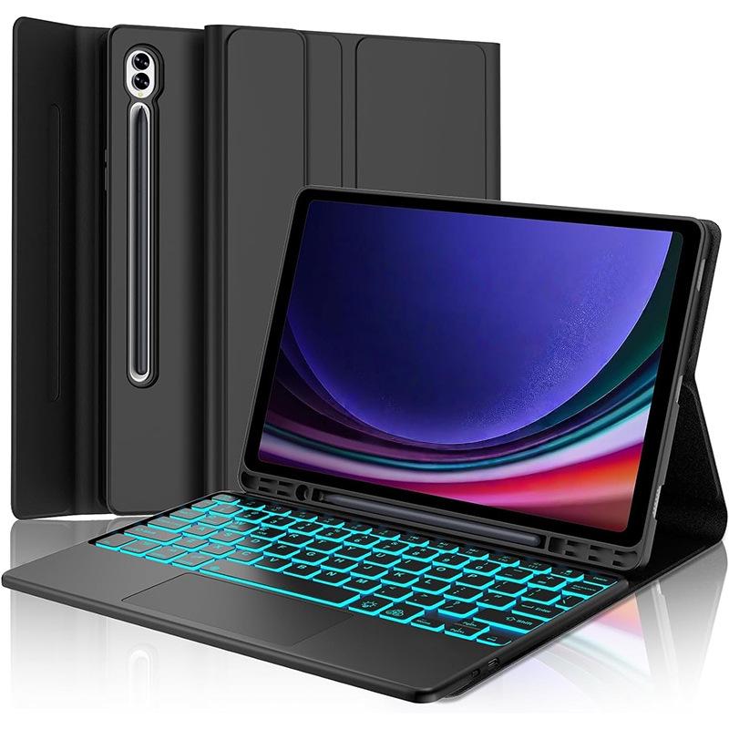 Samsung Tablet S10lite Seven-Color Backlit Bluetooth Keyboard Leather Case for S9FE Galaxy
