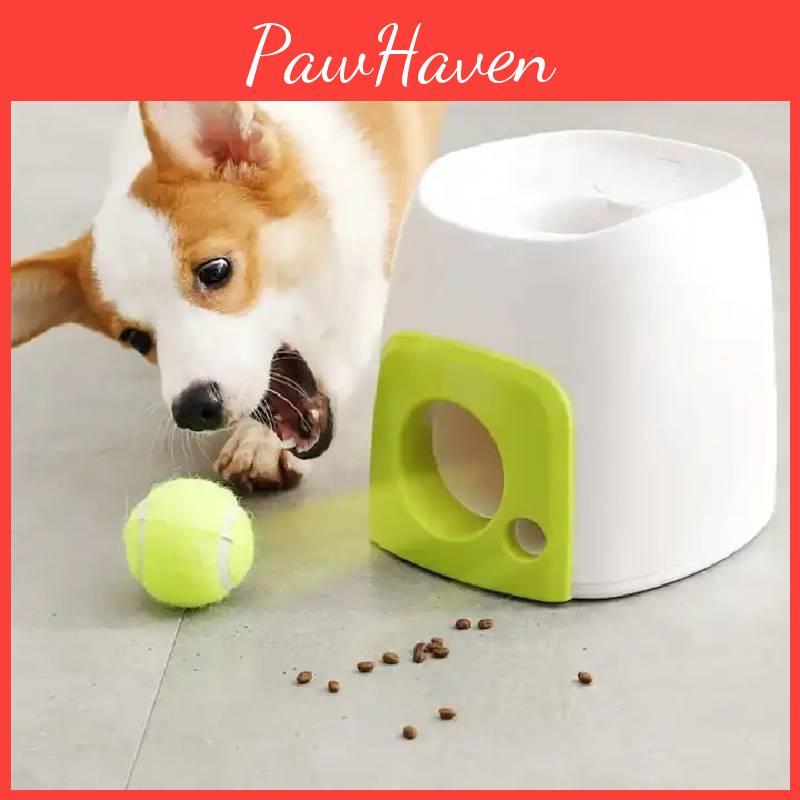 Intelligent Pet Food Dispensing Toy Interactive Dog Training Reward Machine In Green