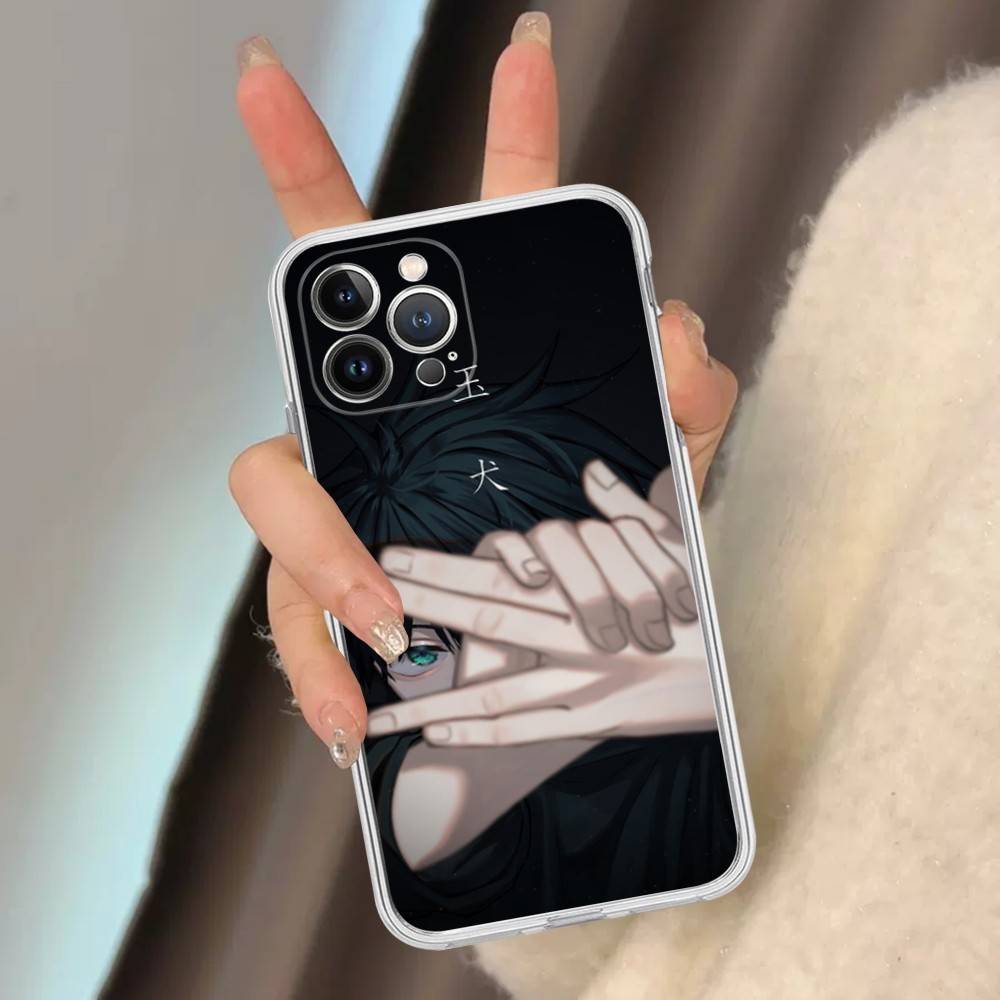 Anime Fushiguro Megumi Jujutsu Kaisen Phone Case For IPhone 11 13 16 12 17 14 15 Pro Max Plus Soft Clear Back Cover Coque