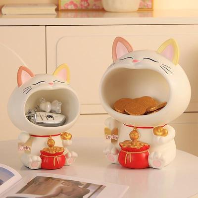 Lucky Cat Key Holder and Home Decor Ornament