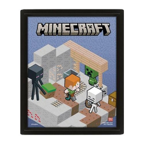 Minecraft 3D-Gelände & Lentikuläres Poster