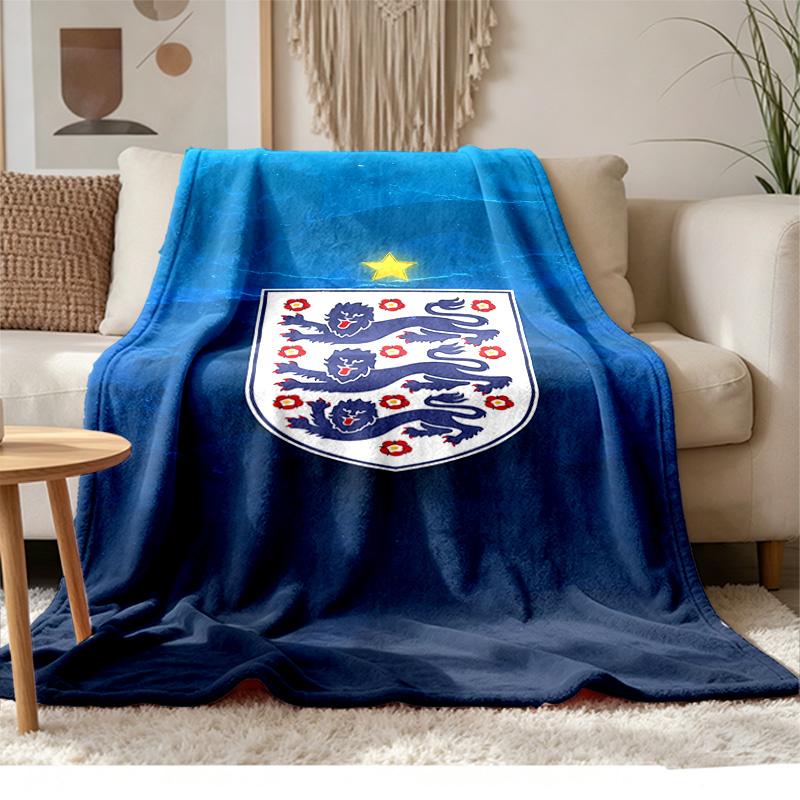 England FA Crest Soft and Comfortable Flannel Suitable for Sofas Living Rooms Outdoor Camping Travel and Also Makes a Great Anniversary Gif