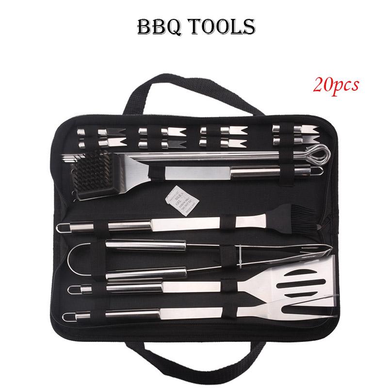 

Барбекю 20 шт. Аксессуары для гриля Инструмент для приготовления на гриле Барбекю Набор инструментов для барбекю
