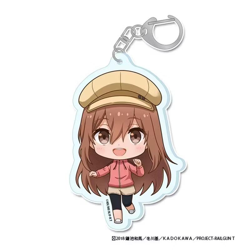 A Certain Scientific Railgun Acrylic Pendant Keychains Mikoto Misaka Accessories Car Key Chain Key Ring Phone Bag Jewelry Gifts