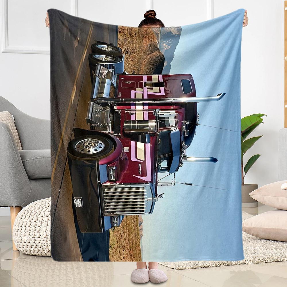 Kw Heavy Trucks Blanket Durable Comfort Great For Livingroom Bedding Office Chair Four Seasons Multipurpose Modern Style