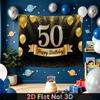 Goldener 50. Geburtstags-Ballon-Hintergrund 1 Stück - Party-Dekoration